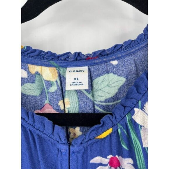 Old Navy Knee Length Floral Waist-Defined Ruffle-Trim‎ Dress Size XL - Picture 7 of 12